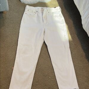 Madewell White Straight Leg Jeans
